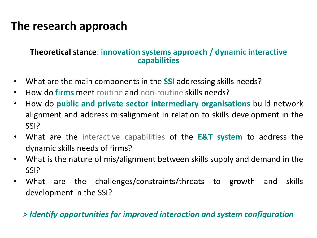 the research approach