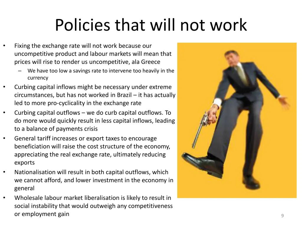 policies that will not work