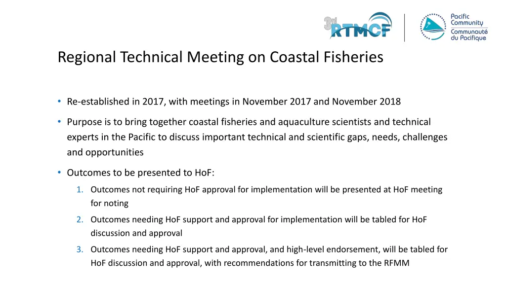 regional technical meeting on coastal fisheries