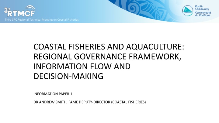 third spc regional technical meeting on coastal