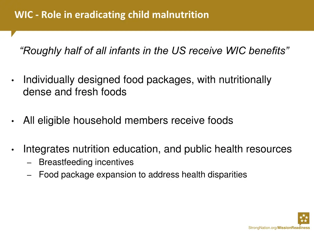 wic role in eradicating child malnutrition