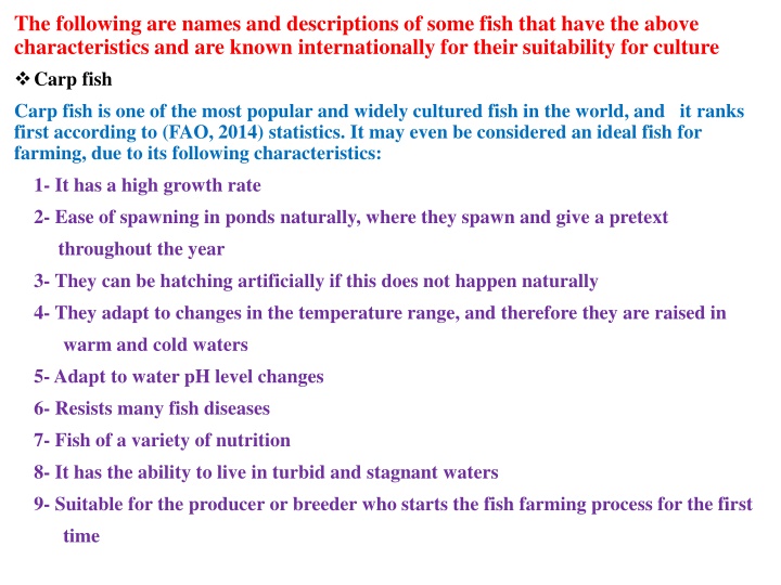 the following are names and descriptions of some