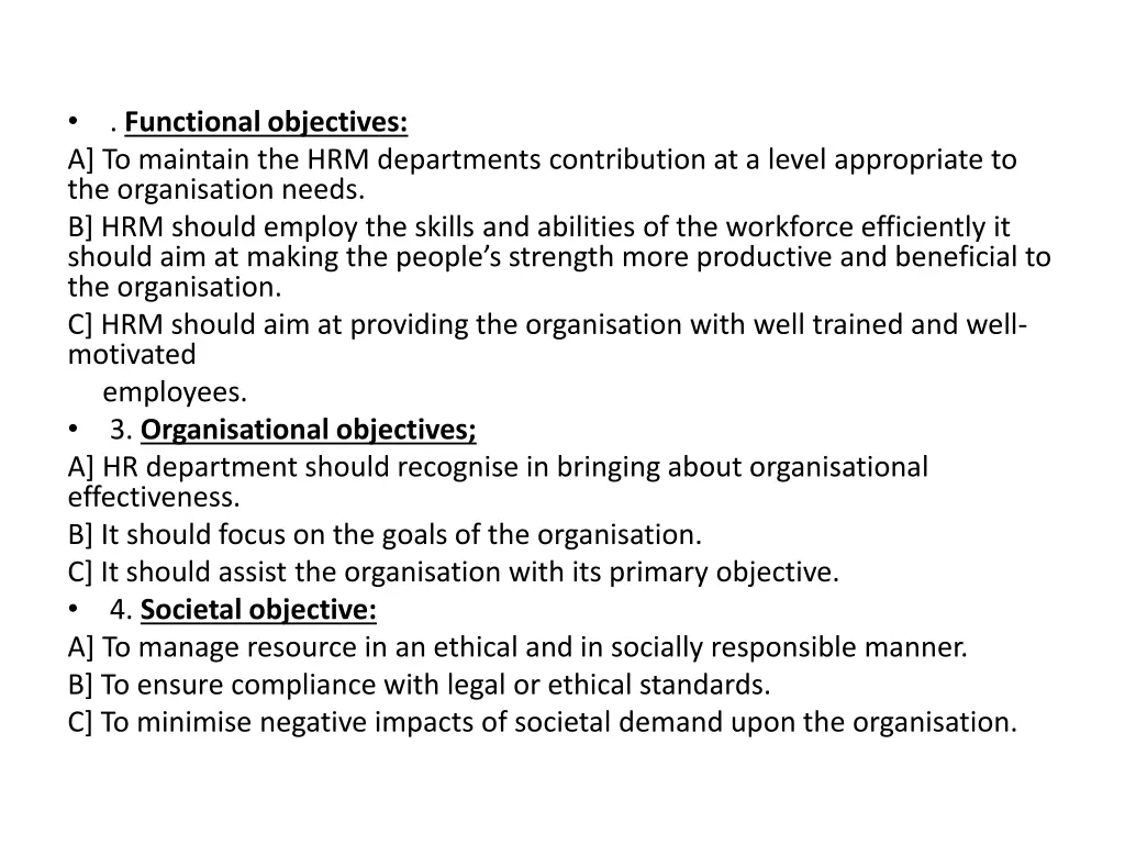 a to maintain the hrm departments contribution