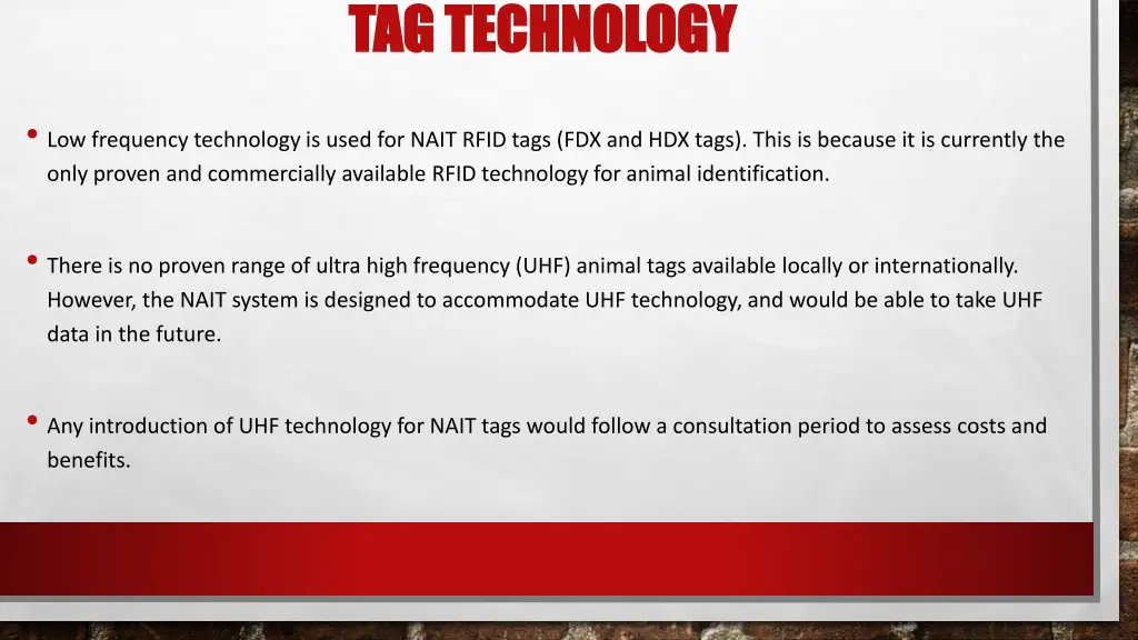 tag technology tag technology