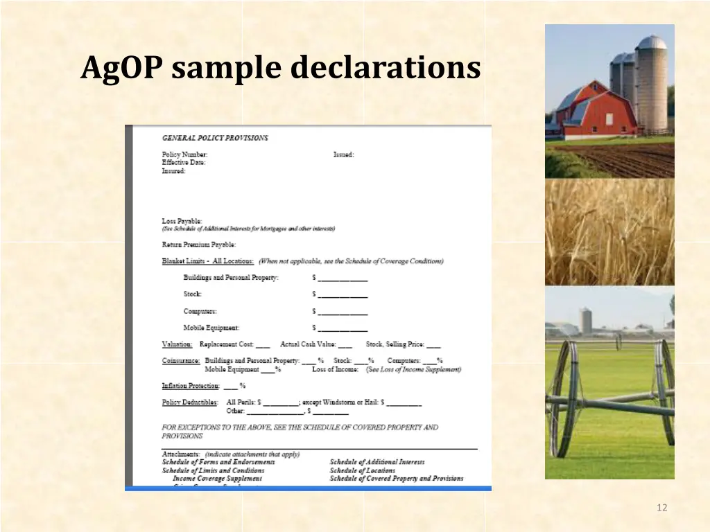 agop sample declarations