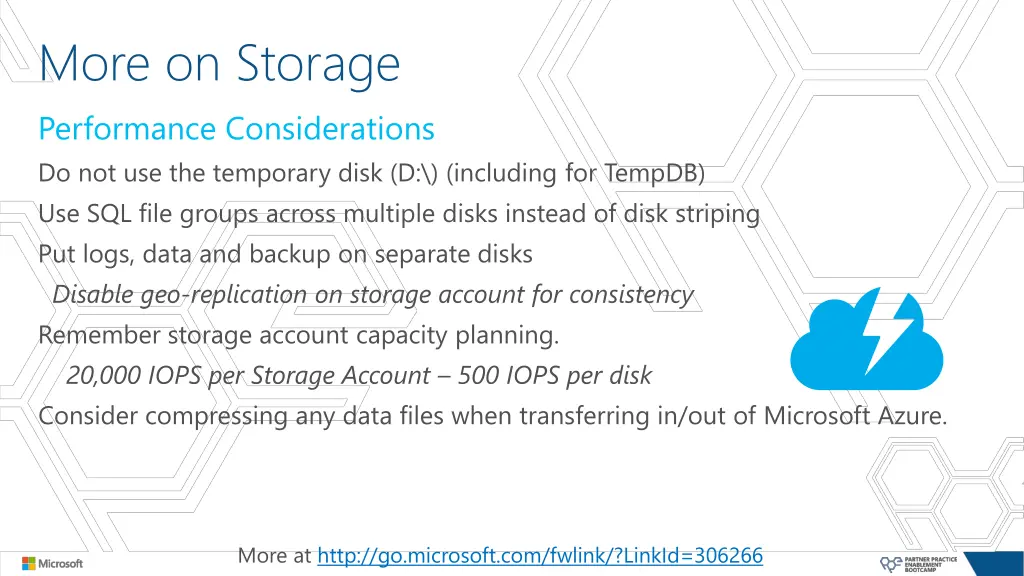 more on storage performance considerations