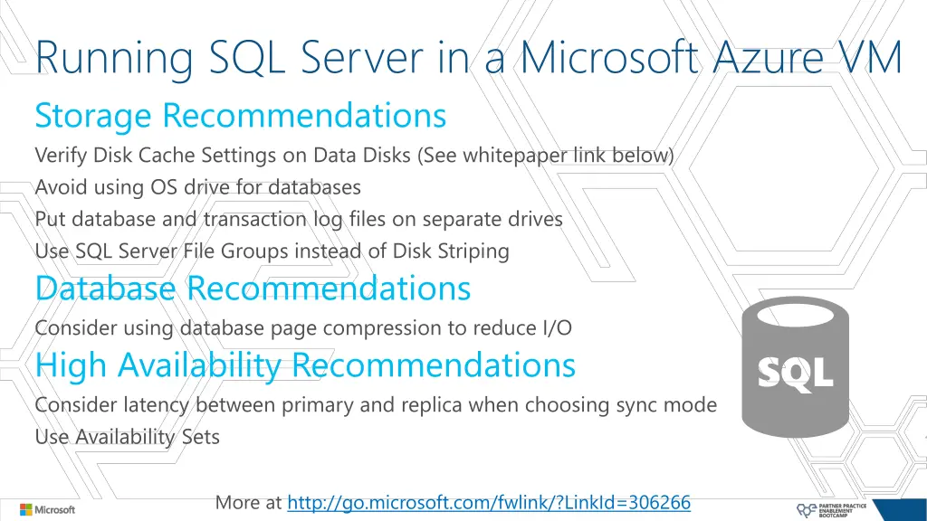 running sql server in a microsoft azure