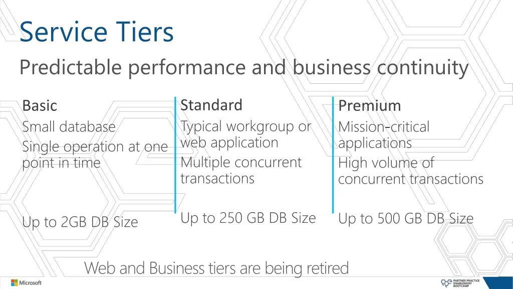 service tiers predictable performance