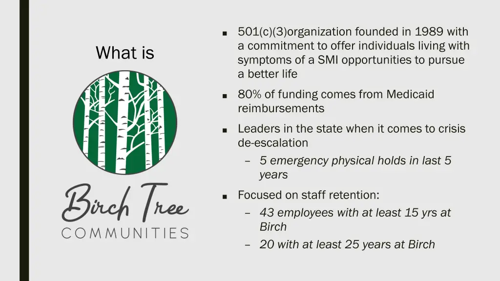 501 c 3 organization founded in 1989 with