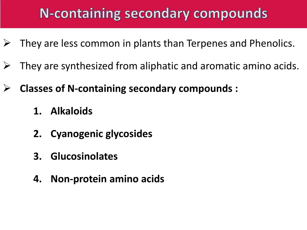 n containing secondary compounds