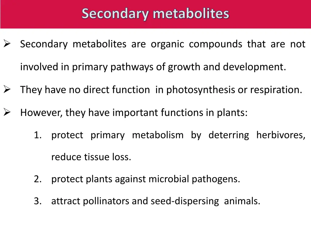 secondary metabolites