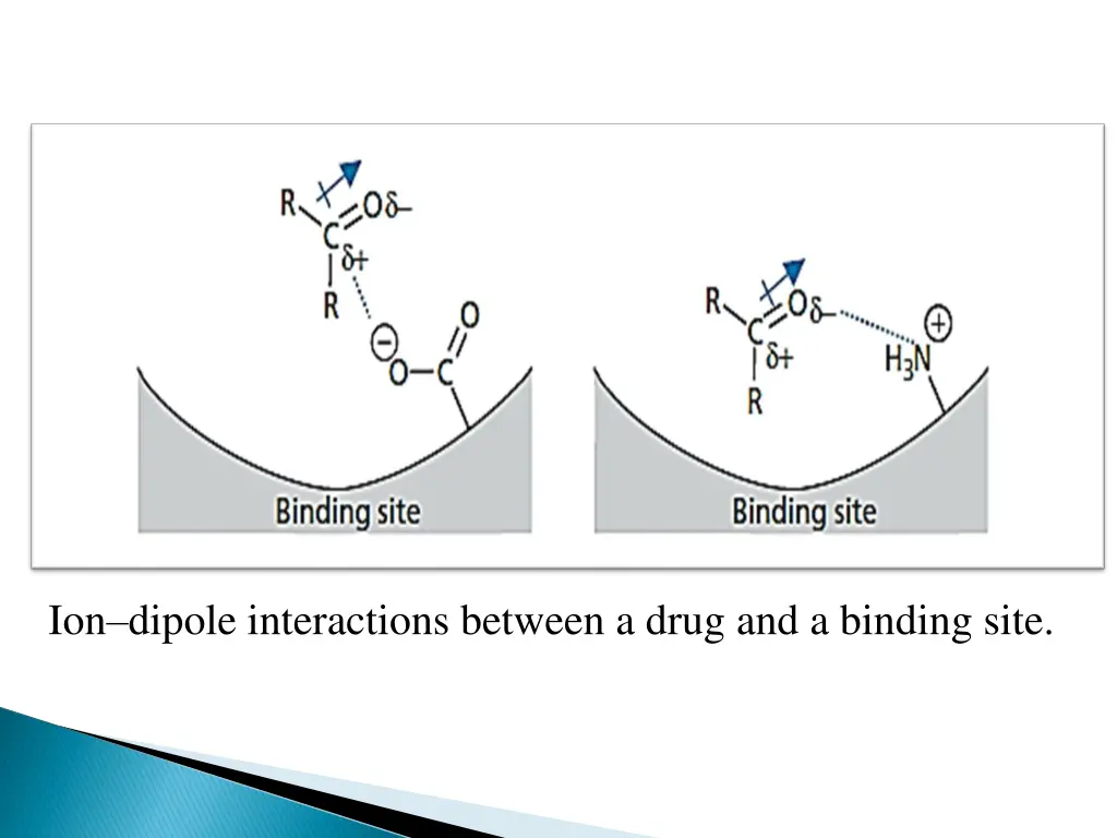 ion dipole interactions between a drug