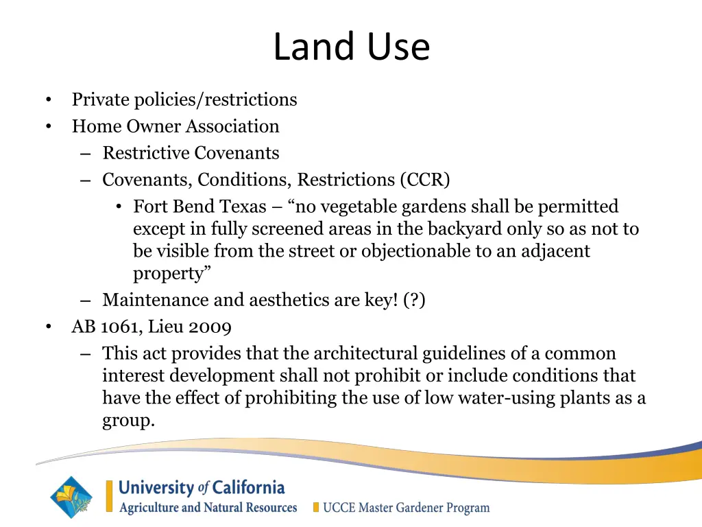 land use