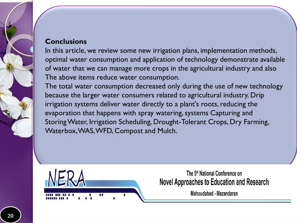 conclusions in this article we review some