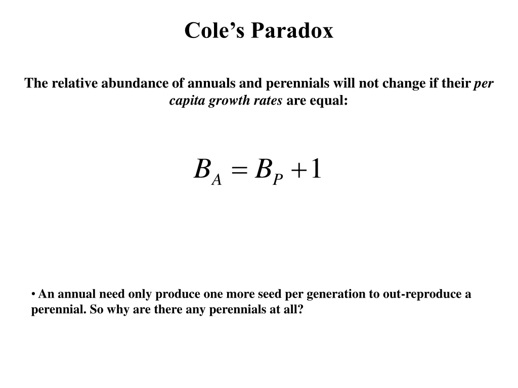 cole s paradox