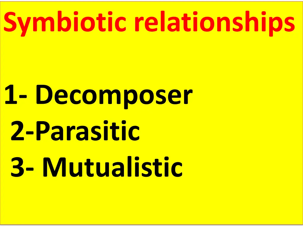 symbiotic relationships
