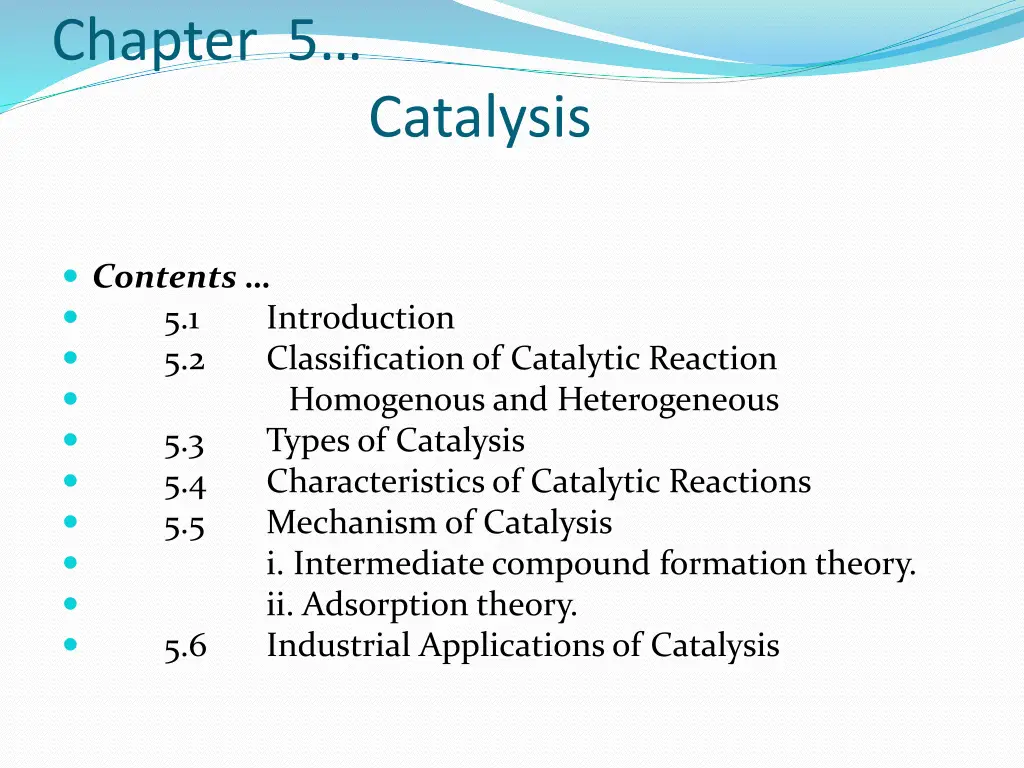 chapter 5 catalysis