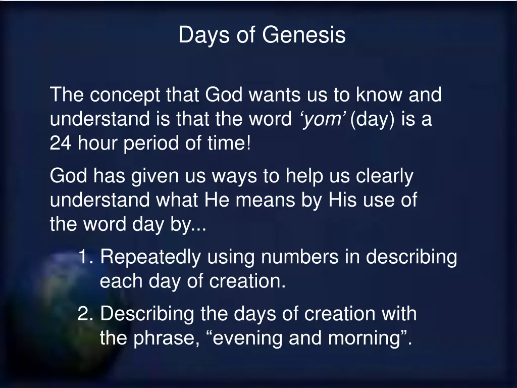 days of genesis 11