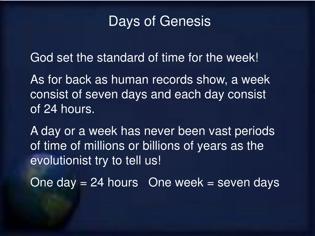 days of genesis 28