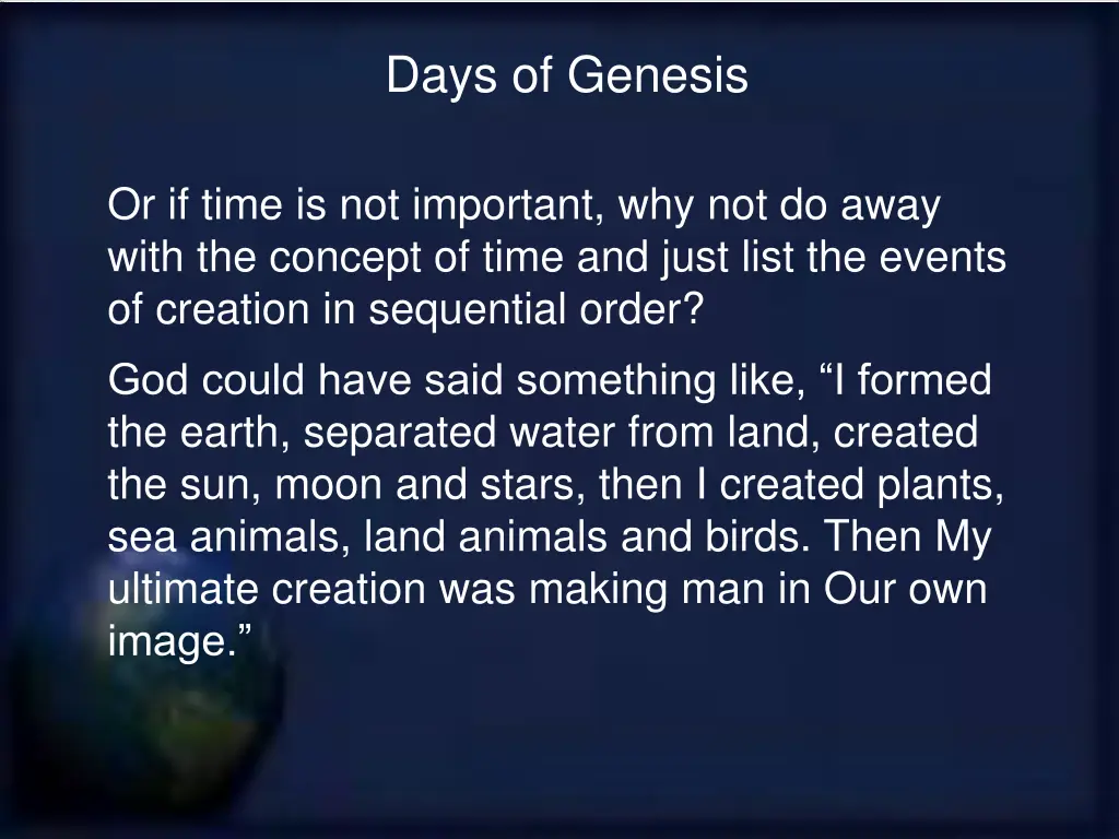 days of genesis 9