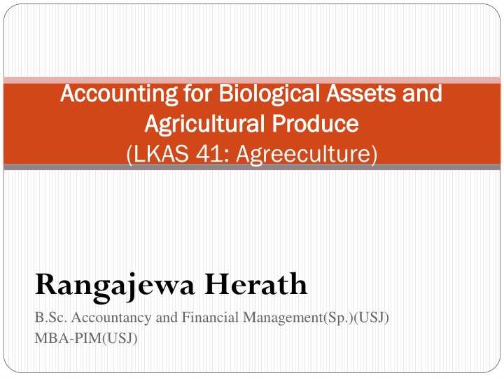 accounting for biological assets and accounting