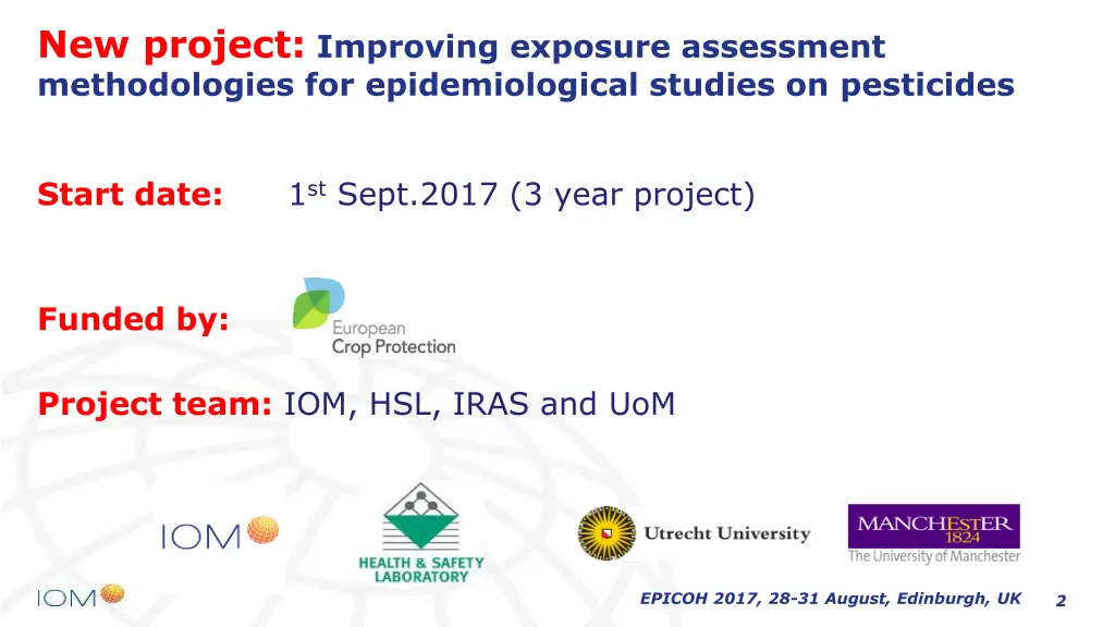 new project improving exposure assessment