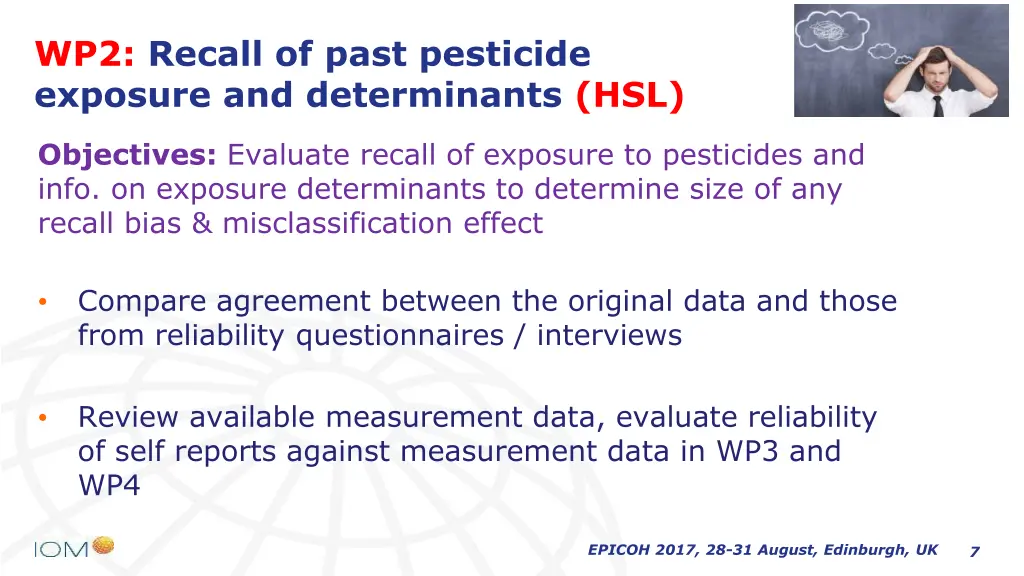 wp2 recall of past pesticide exposure