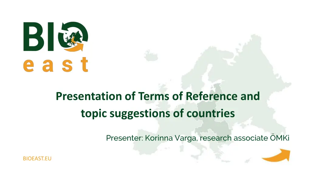 presentation of terms of reference and topic