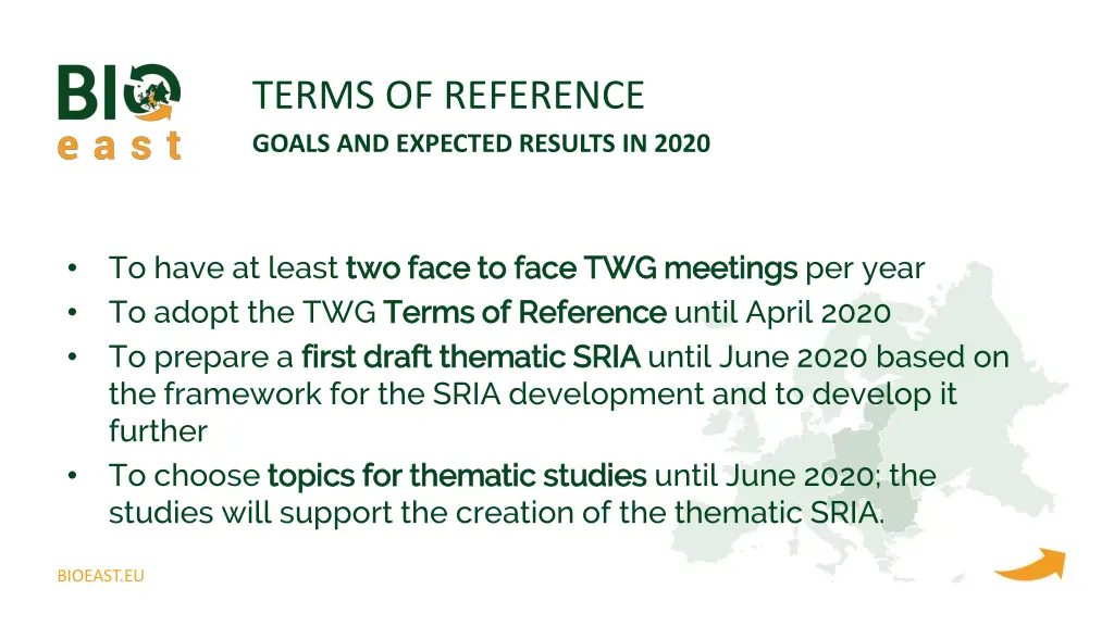 terms of reference goals and expected results
