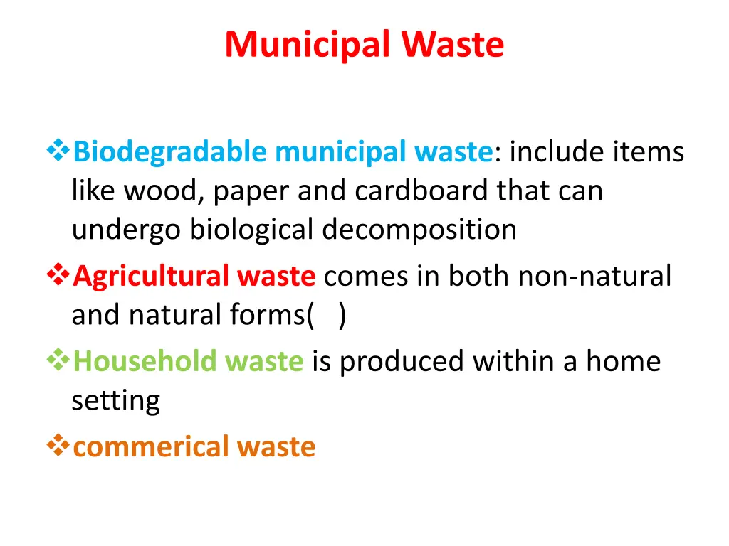 municipal waste