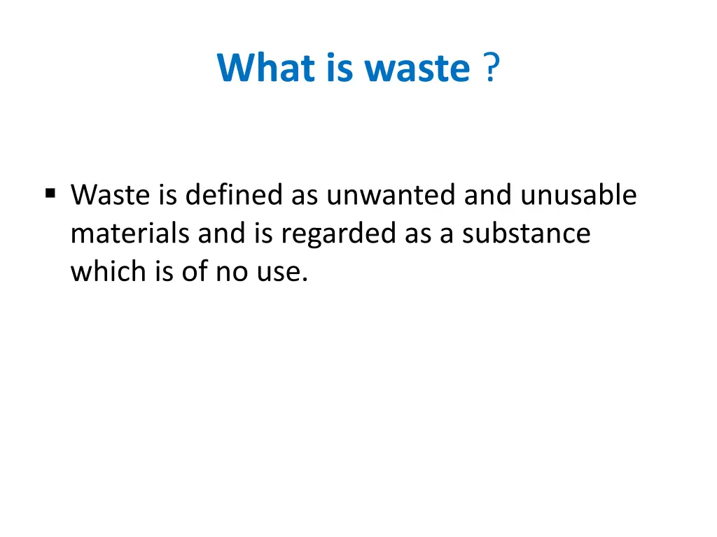 what is waste