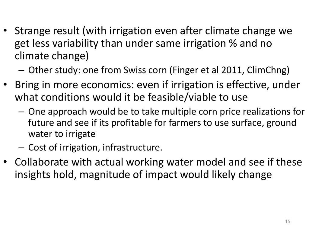 strange result with irrigation even after climate
