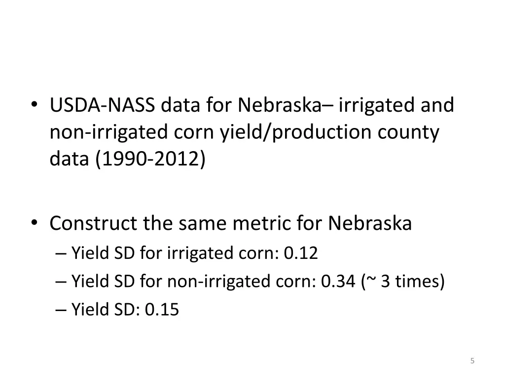 usda nass data for nebraska irrigated