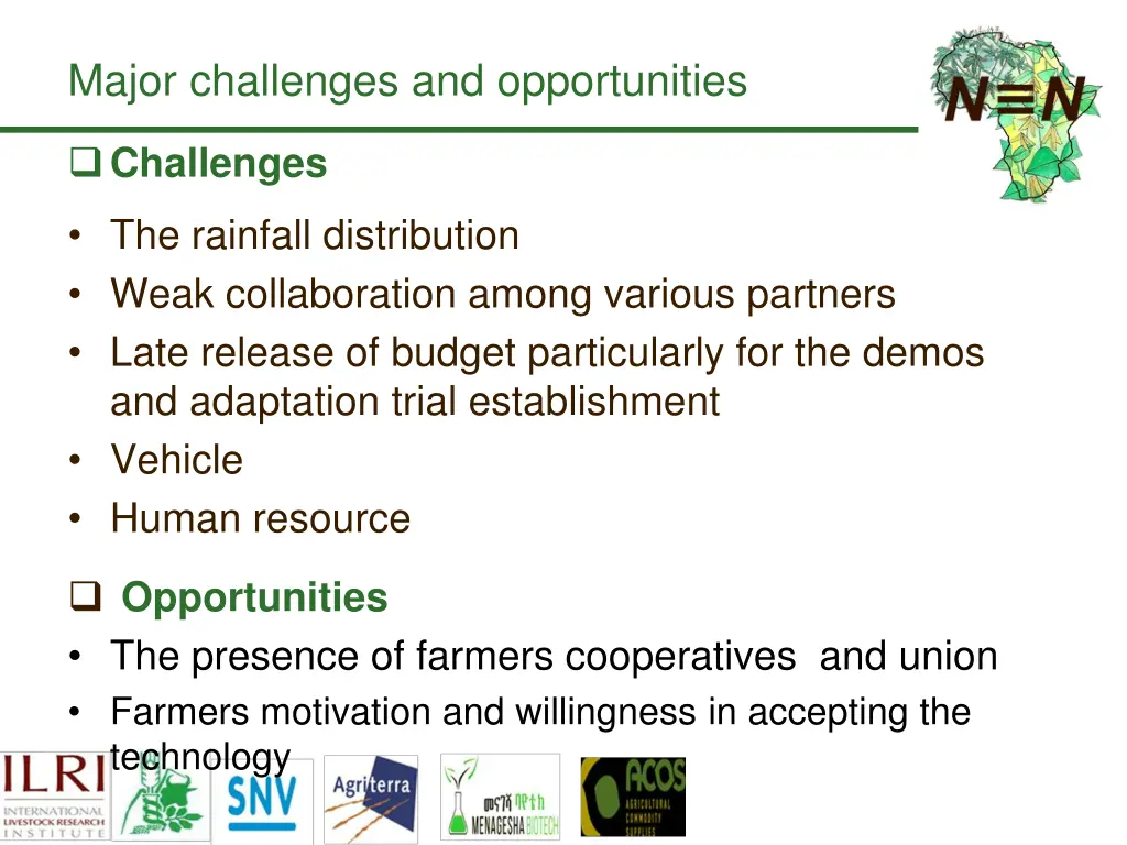 major challenges and opportunities