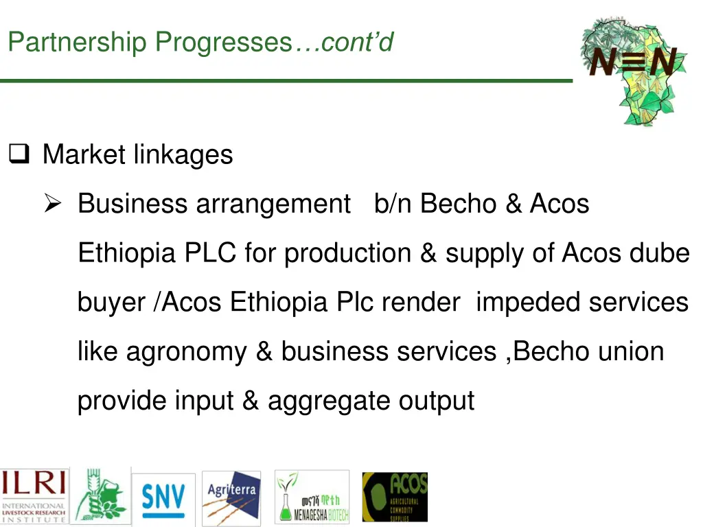 partnership progresses cont d 2