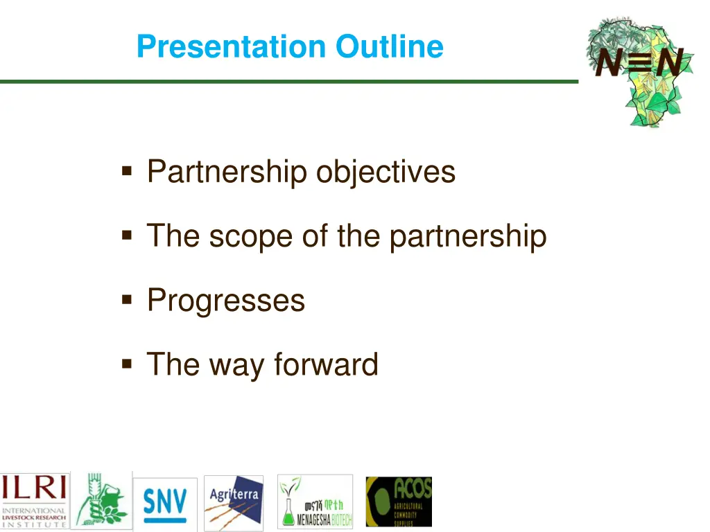 presentation outline