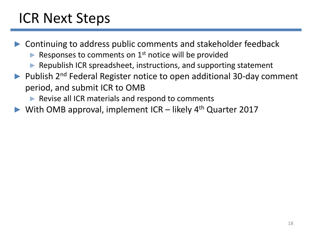 icr next steps