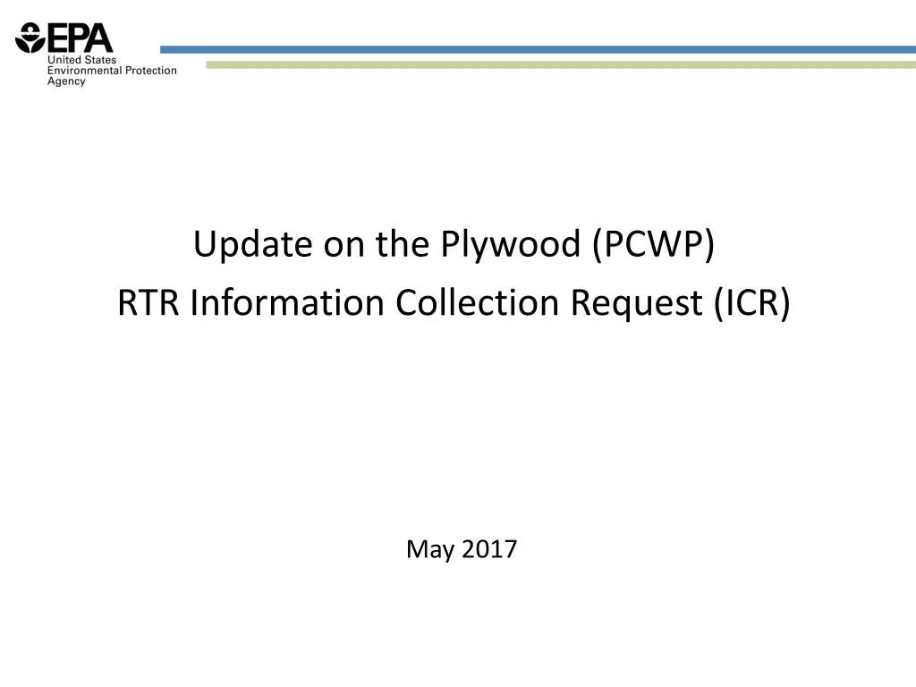 update on the plywood pcwp rtr information