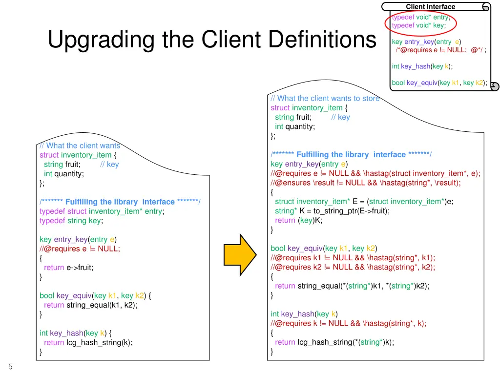 client interface