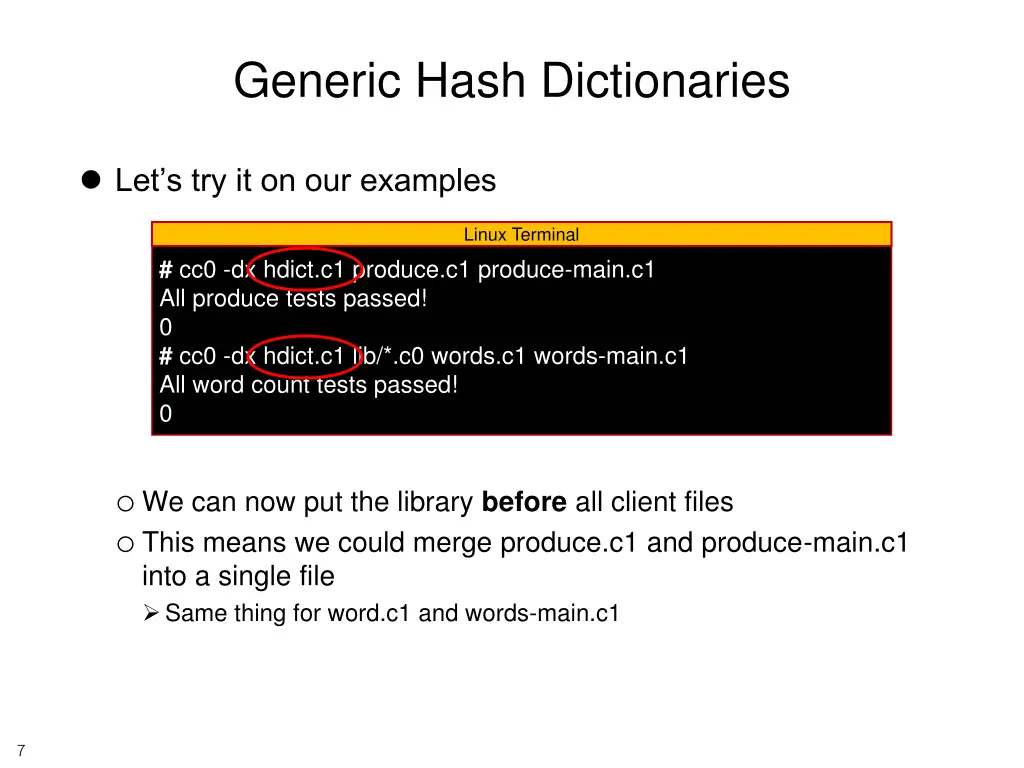 generic hash dictionaries