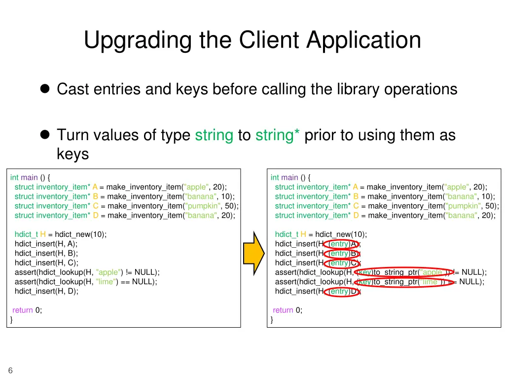 upgrading the client application