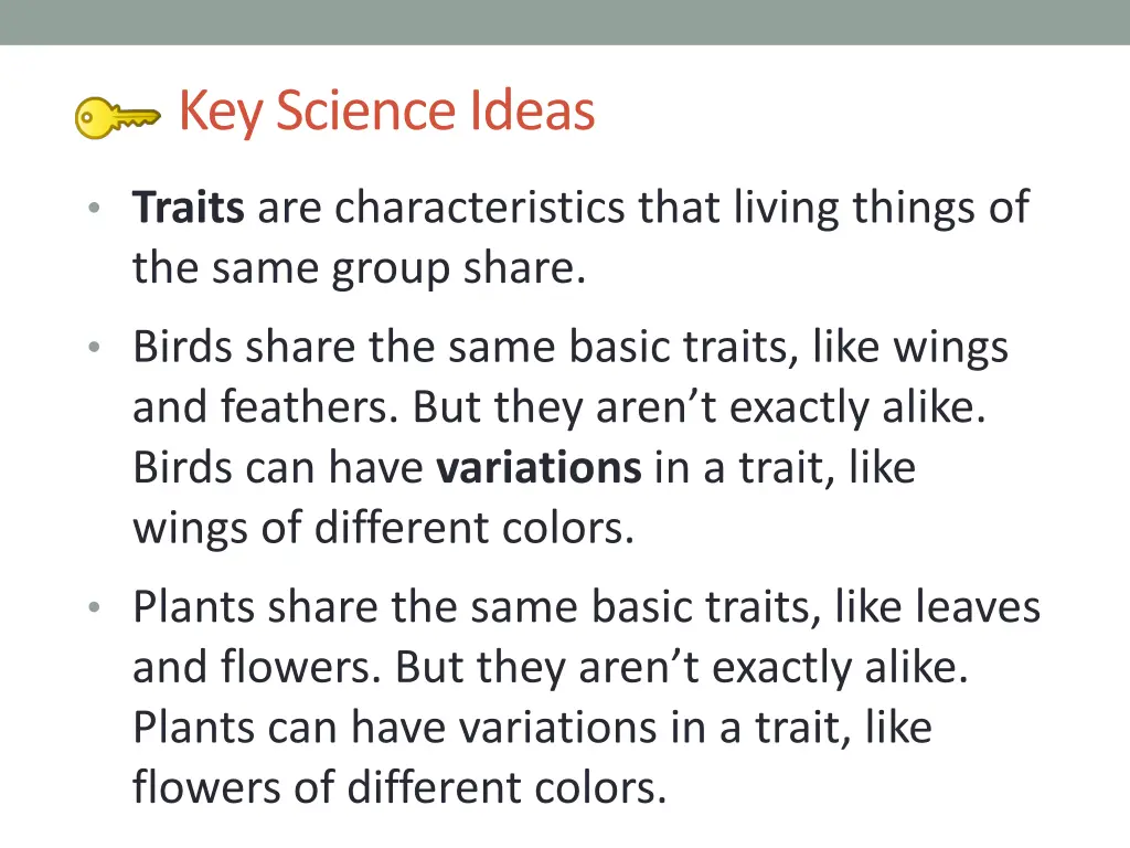key science ideas