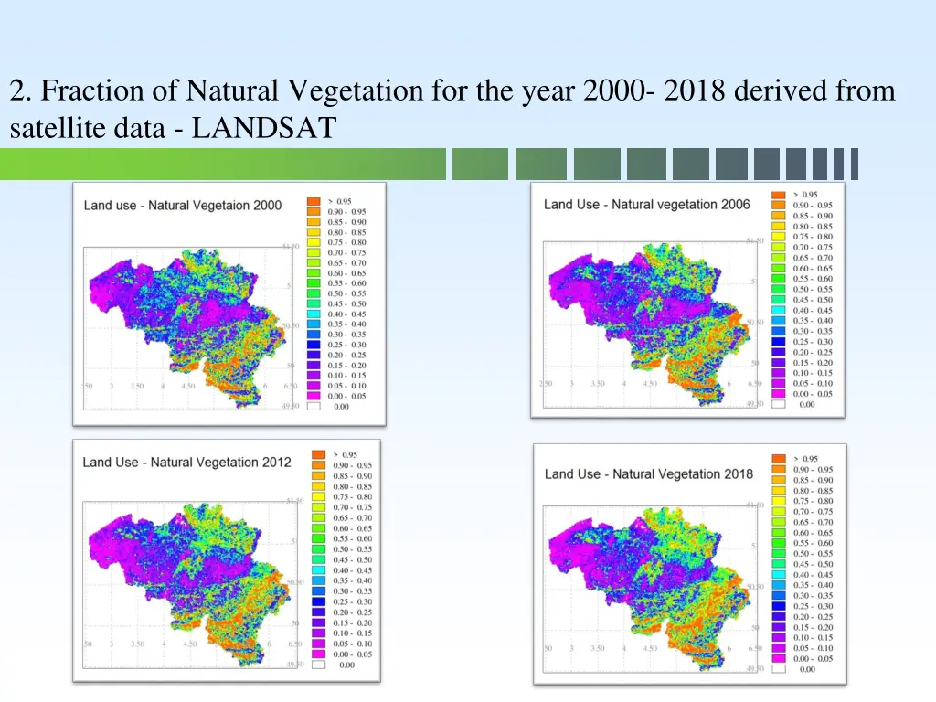 2 fraction of natural vegetation for the year