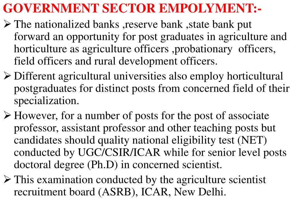 government sector empolyment the nationalized
