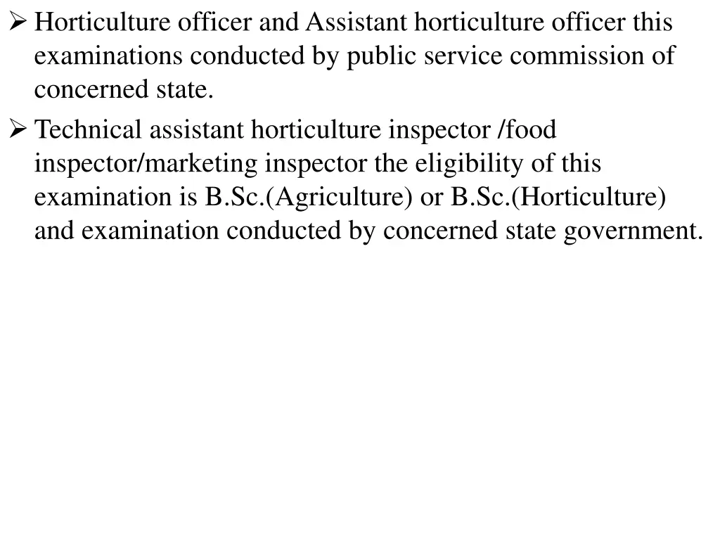 horticulture officer and assistant horticulture
