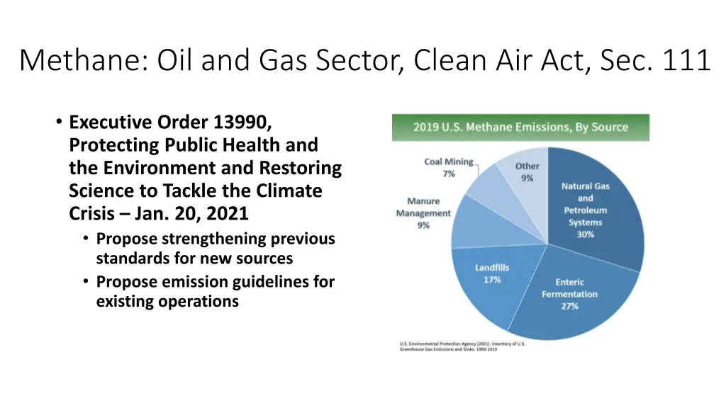 methane oil and gas sector clean air act sec 111