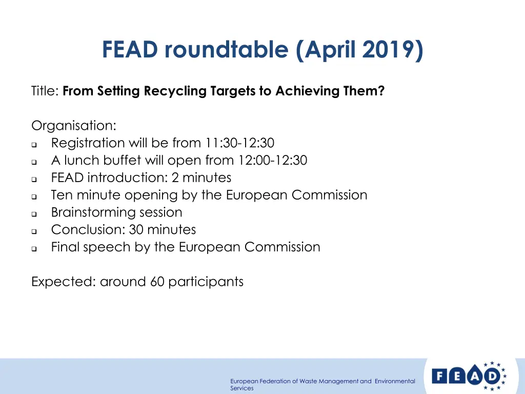 fead roundtable april 2019