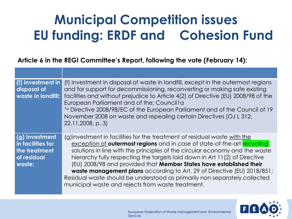 municipal competition issues eu funding erdf 3
