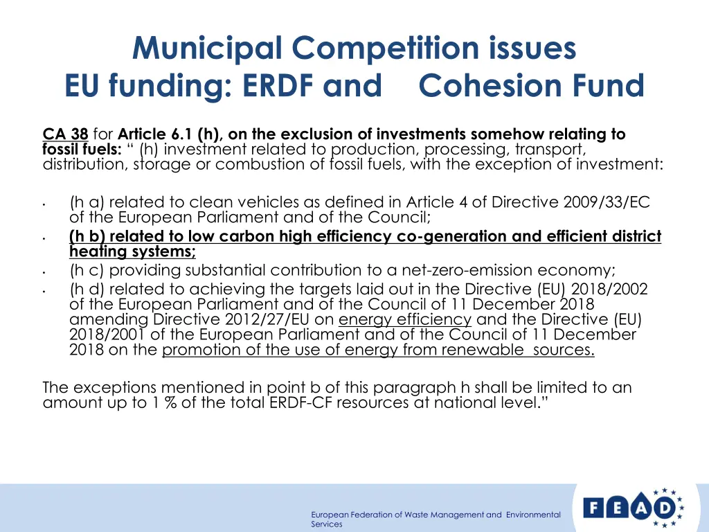 municipal competition issues eu funding erdf 4