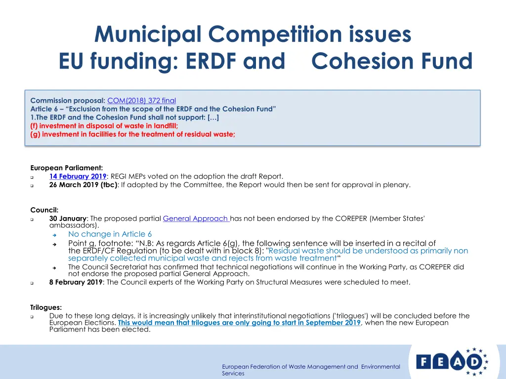 municipal competition issues eu funding erdf